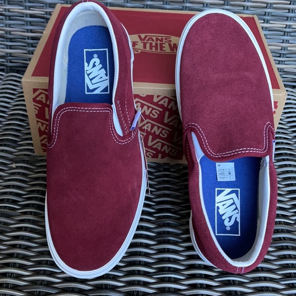 Vans Classic Slip-On Stacked Platform Suede Pomegranate/True White WMNS - Picture 13 of 16